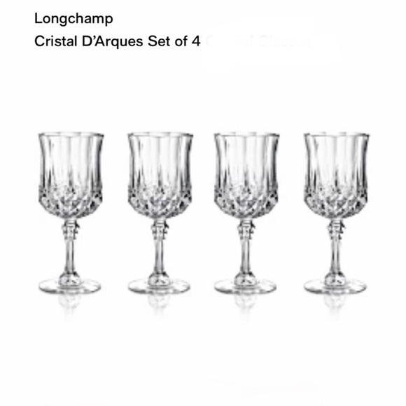 Longchamp Clear. 4 Wine or Sherry lGobletCristal’ D’Arquse ( Duaand ) - Picture 7 of 9